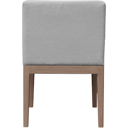 Solace Grey Olefin Performance Fabric Outdoor Patio Dining Side Chair