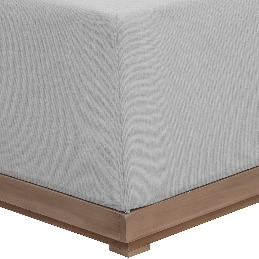 Solace Grey Olefin Performance Fabric 3pc. Outdoor Patio Modular Sectional