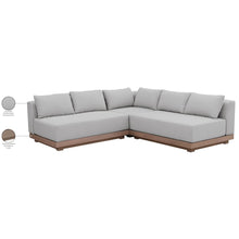Solace Grey Olefin Performance Fabric 3pc. Outdoor Patio Modular Sectional