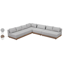 Solace Grey Olefin Performance Fabric 4pc. Outdoor Patio Modular Sectional