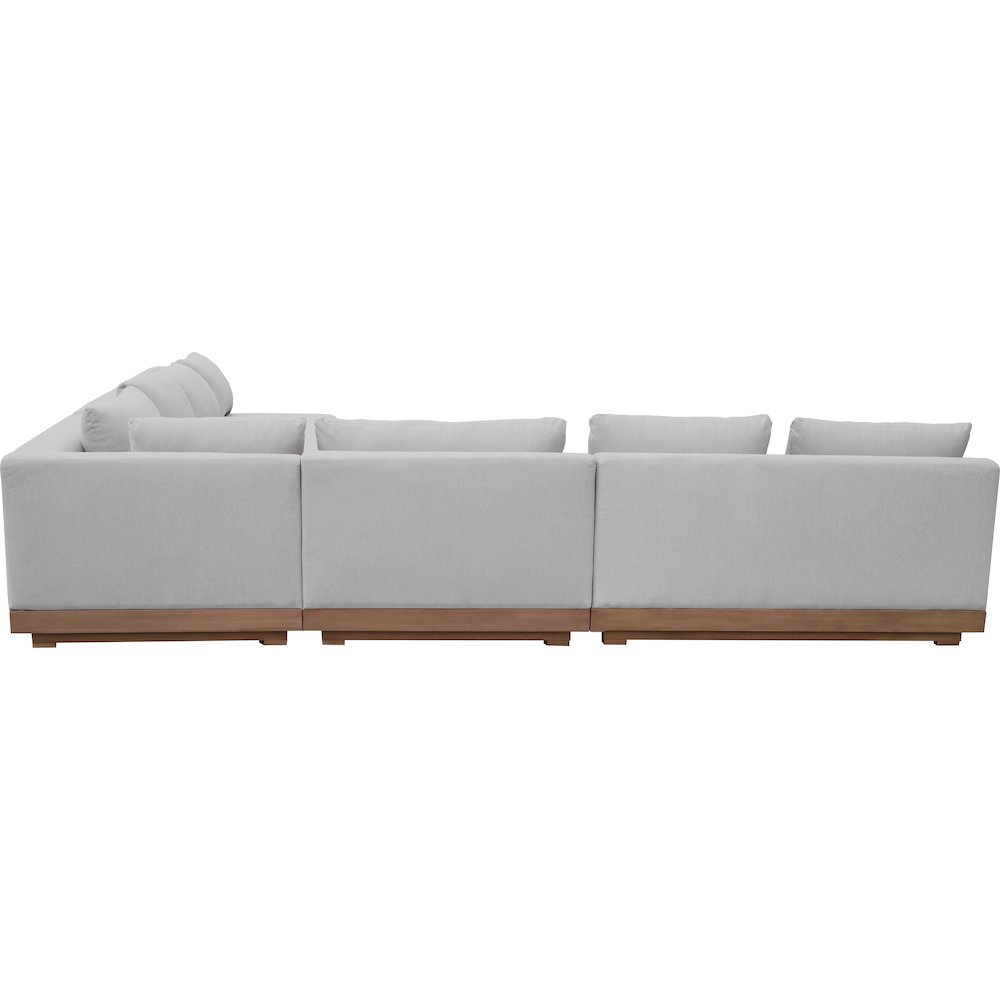 Solace Grey Olefin Performance Fabric 4pc. Outdoor Patio Modular Sectional