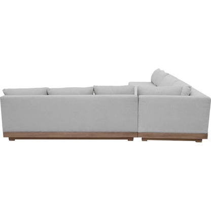 Solace Grey Olefin Performance Fabric 4pc. Outdoor Patio Modular Sectional