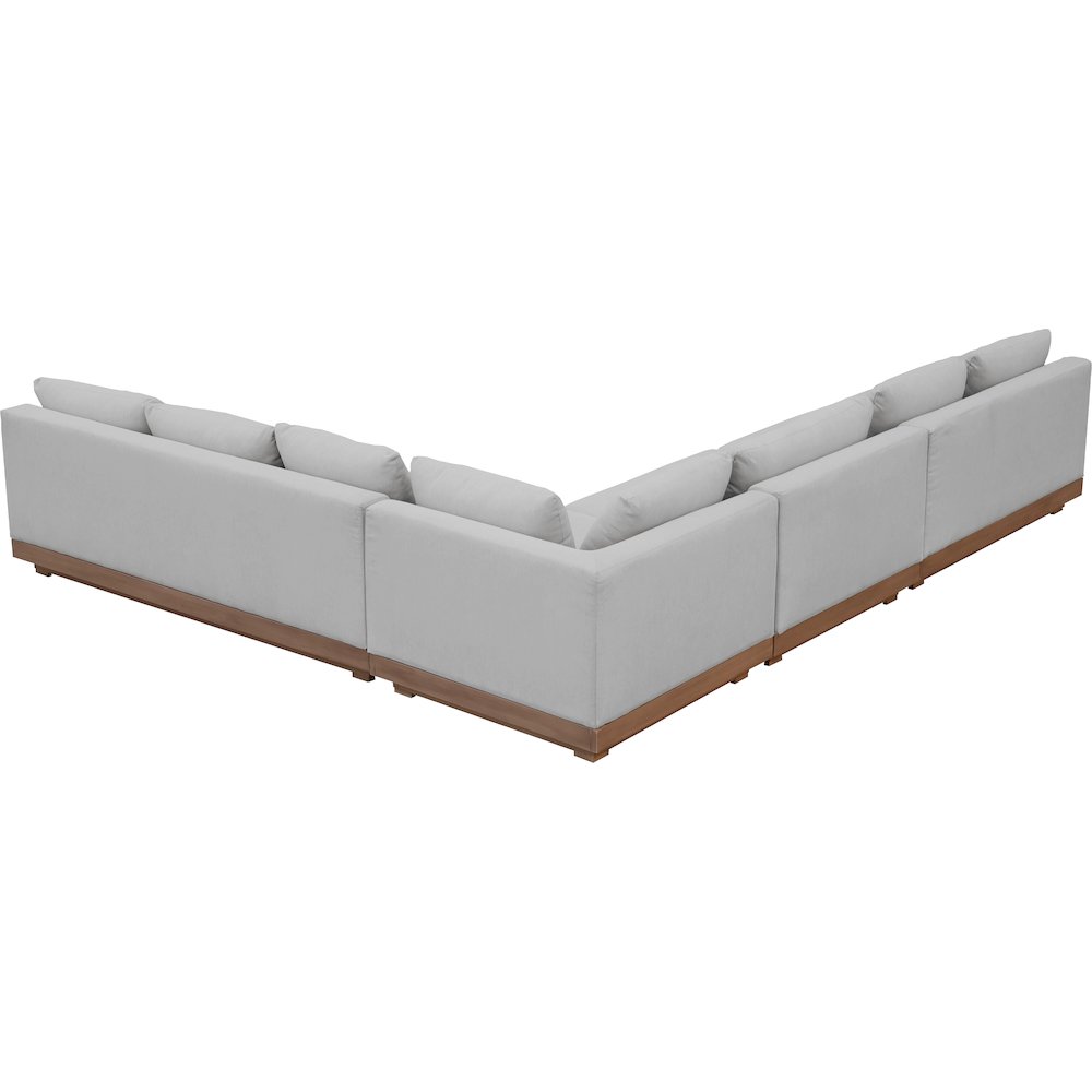 Solace Grey Olefin Performance Fabric 4pc. Outdoor Patio Modular Sectional