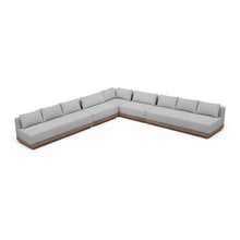 Solace Grey Olefin Performance Fabric 5pc. Outdoor Patio Modular Sectional