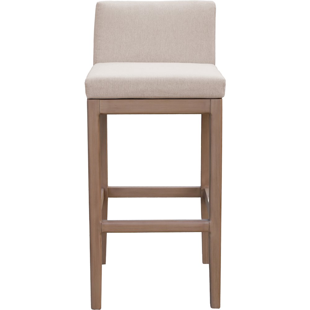Solace Beige Olefin Performance Fabric Outdoor Patio Bar Stool