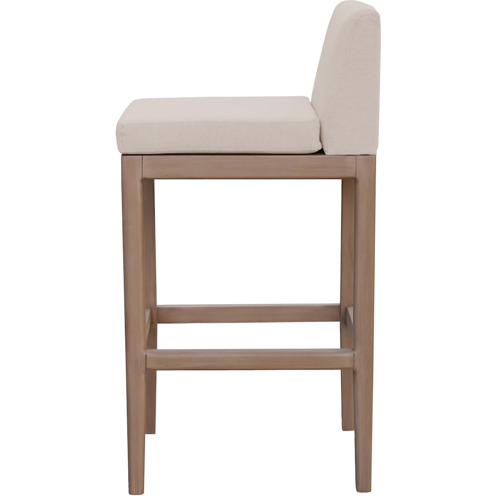 Solace Beige Olefin Performance Fabric Outdoor Patio Bar Stool