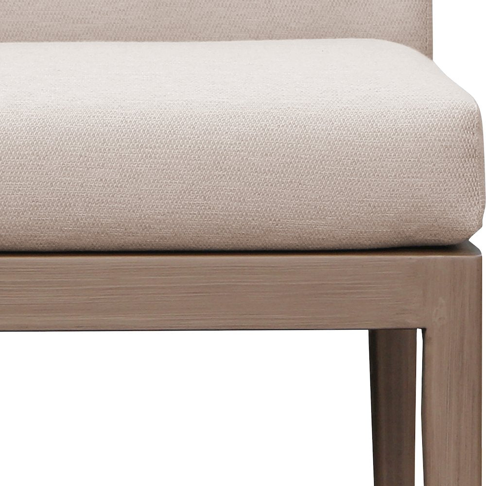 Solace Beige Olefin Performance Fabric Outdoor Patio Bar Stool