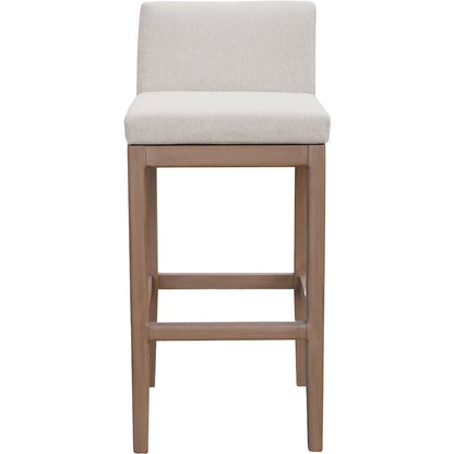 Solace Cream Olefin Performance Fabric Outdoor Patio Bar Stool