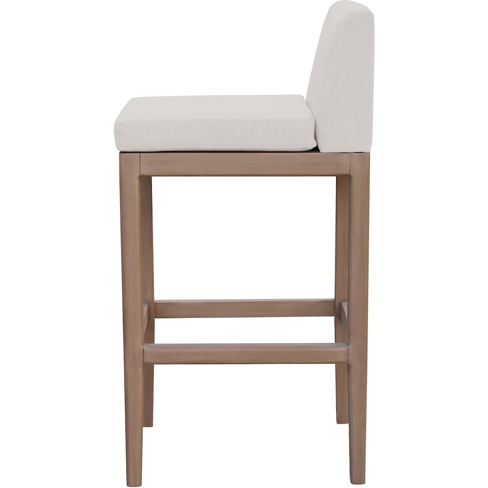 Solace Cream Olefin Performance Fabric Outdoor Patio Bar Stool