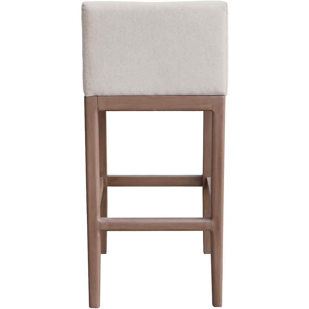 Solace Cream Olefin Performance Fabric Outdoor Patio Bar Stool