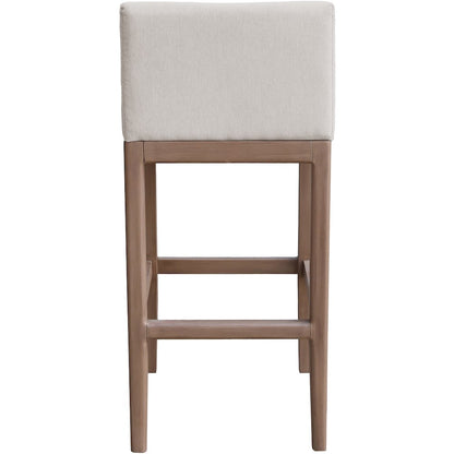 Solace Cream Olefin Performance Fabric Outdoor Patio Bar Stool