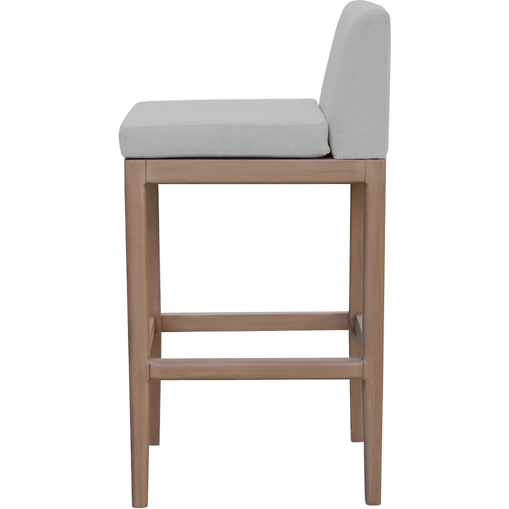 Solace Grey Olefin Performance Fabric Outdoor Patio Bar Stool