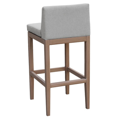Solace Grey Olefin Performance Fabric Outdoor Patio Bar Stool
