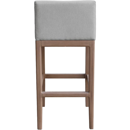 Solace Grey Olefin Performance Fabric Outdoor Patio Bar Stool