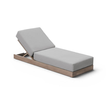 Solace Grey Olefin Performance Fabric Outdoor Patio Lounge Chair