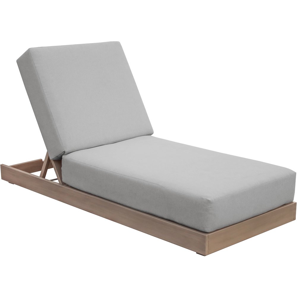 Solace Grey Olefin Performance Fabric Outdoor Patio Lounge Chair