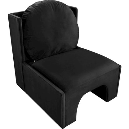 Sigma Black Velvet Accent Chair