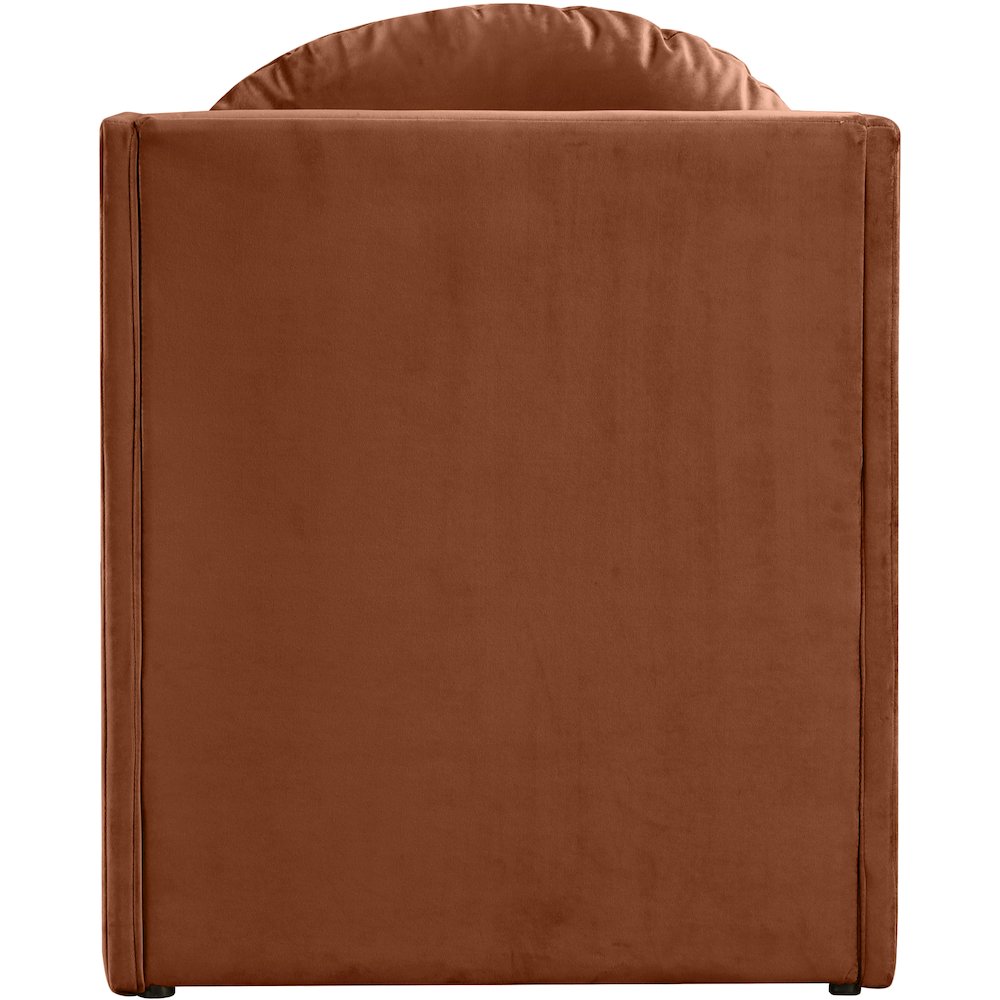 Sigma Cognac Velvet Accent Chair