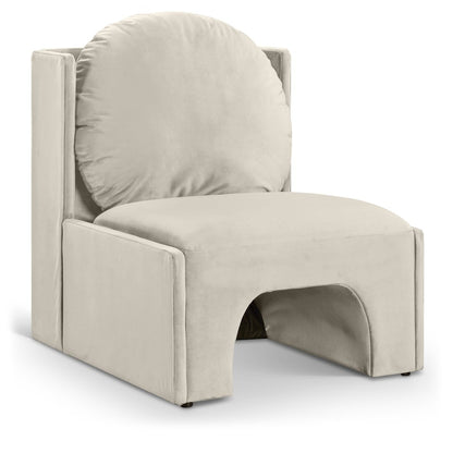 Sigma Cream Velvet Accent Chair