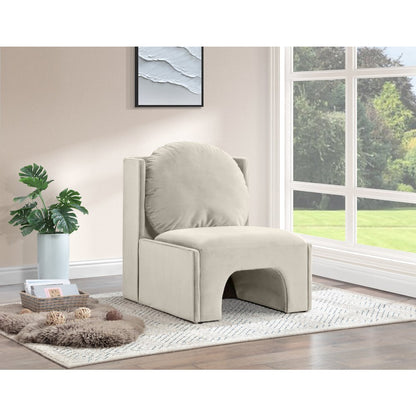 Sigma Cream Velvet Accent Chair
