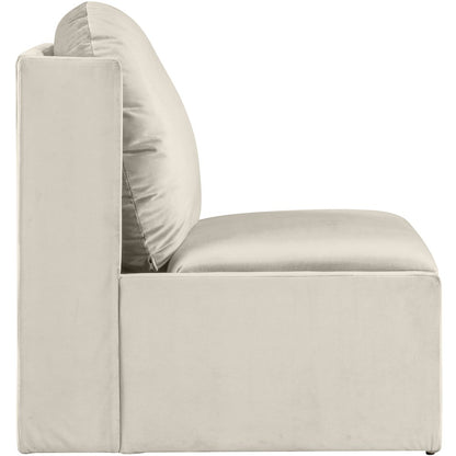 Sigma Cream Velvet Accent Chair