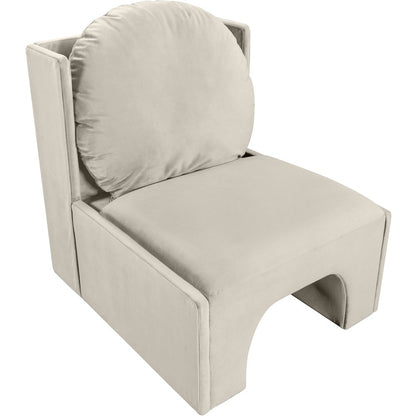Sigma Cream Velvet Accent Chair