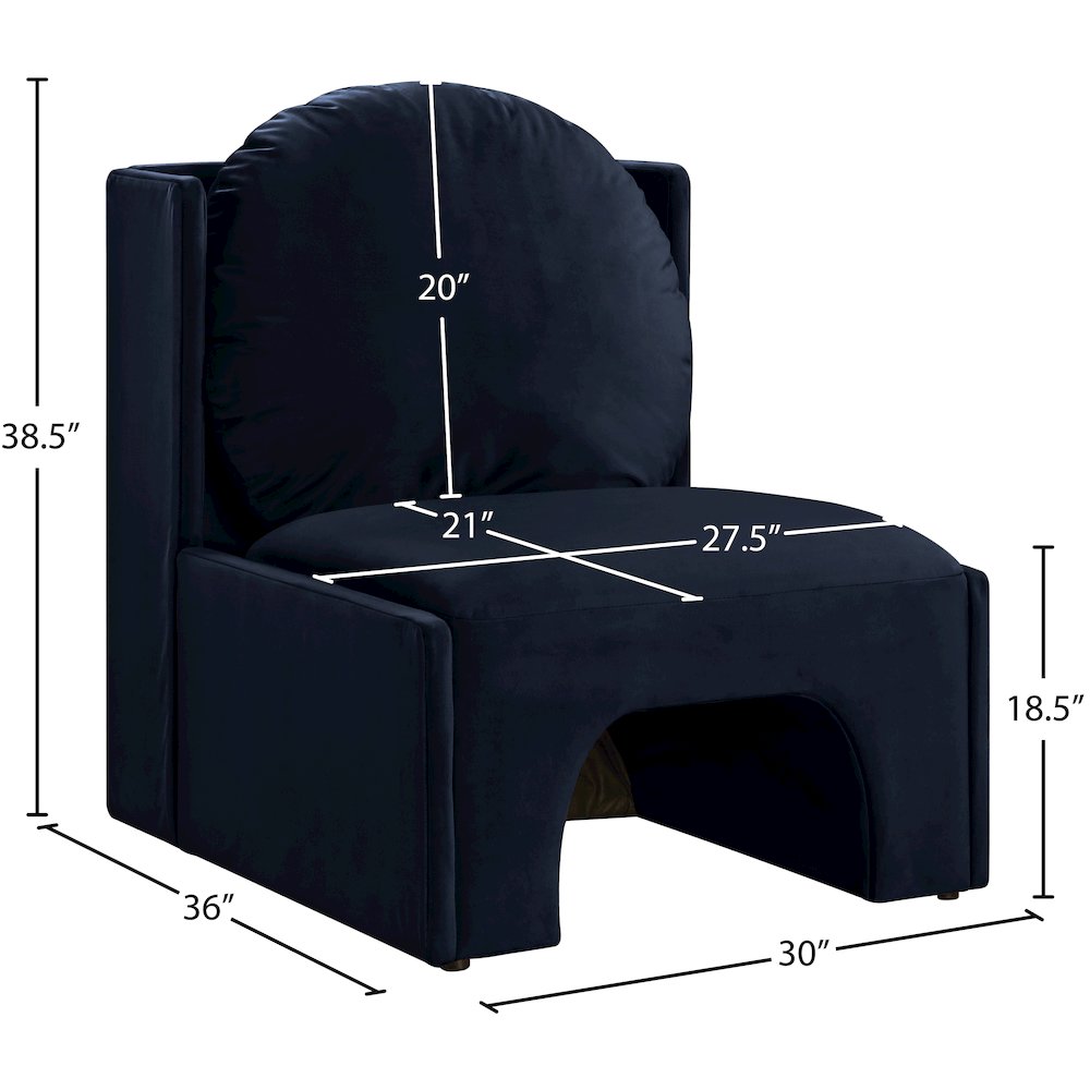 Sigma Navy Velvet Accent Chair