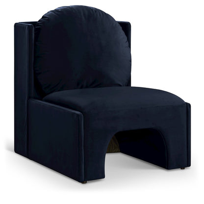 Sigma Navy Velvet Accent Chair