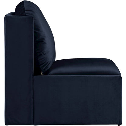 Sigma Navy Velvet Accent Chair
