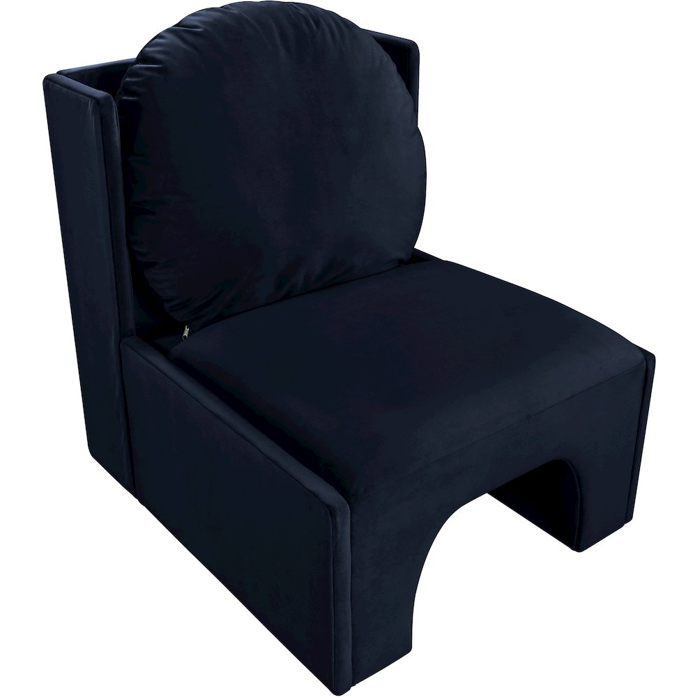 Sigma Navy Velvet Accent Chair