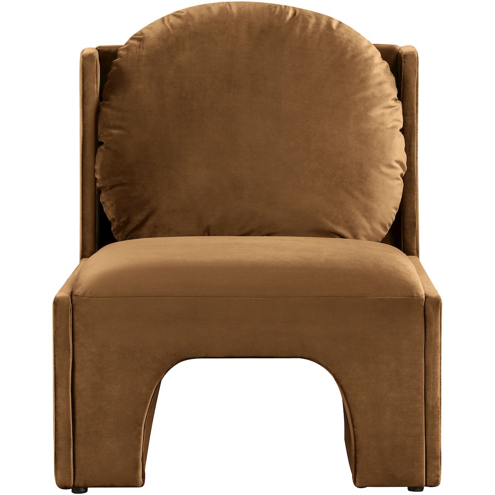 Sigma Saddle Velvet Accent Chair