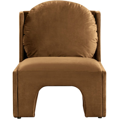 Sigma Saddle Velvet Accent Chair