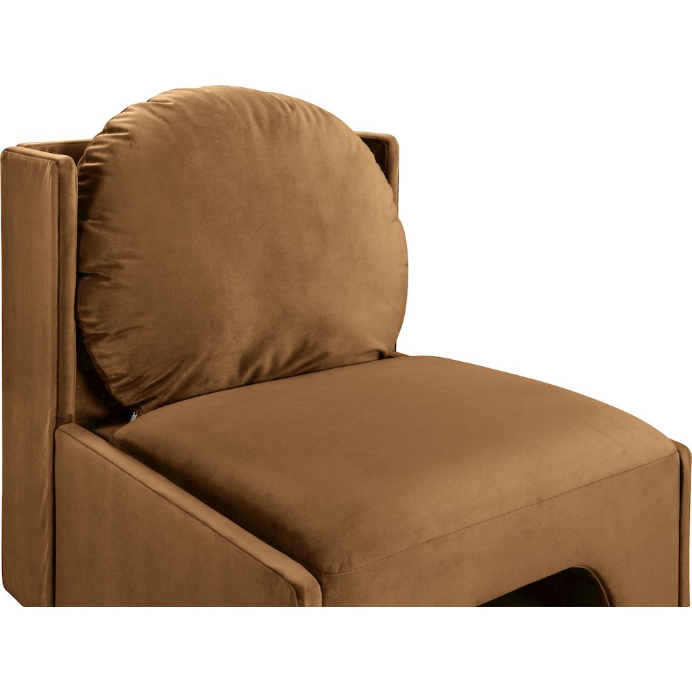 Sigma Saddle Velvet Accent Chair