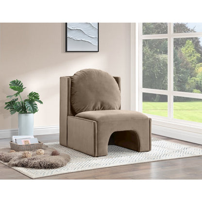 Sigma Taupe Velvet Accent Chair