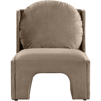Sigma Taupe Velvet Accent Chair