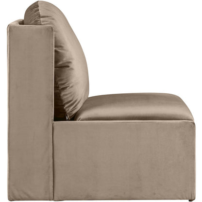 Sigma Taupe Velvet Accent Chair