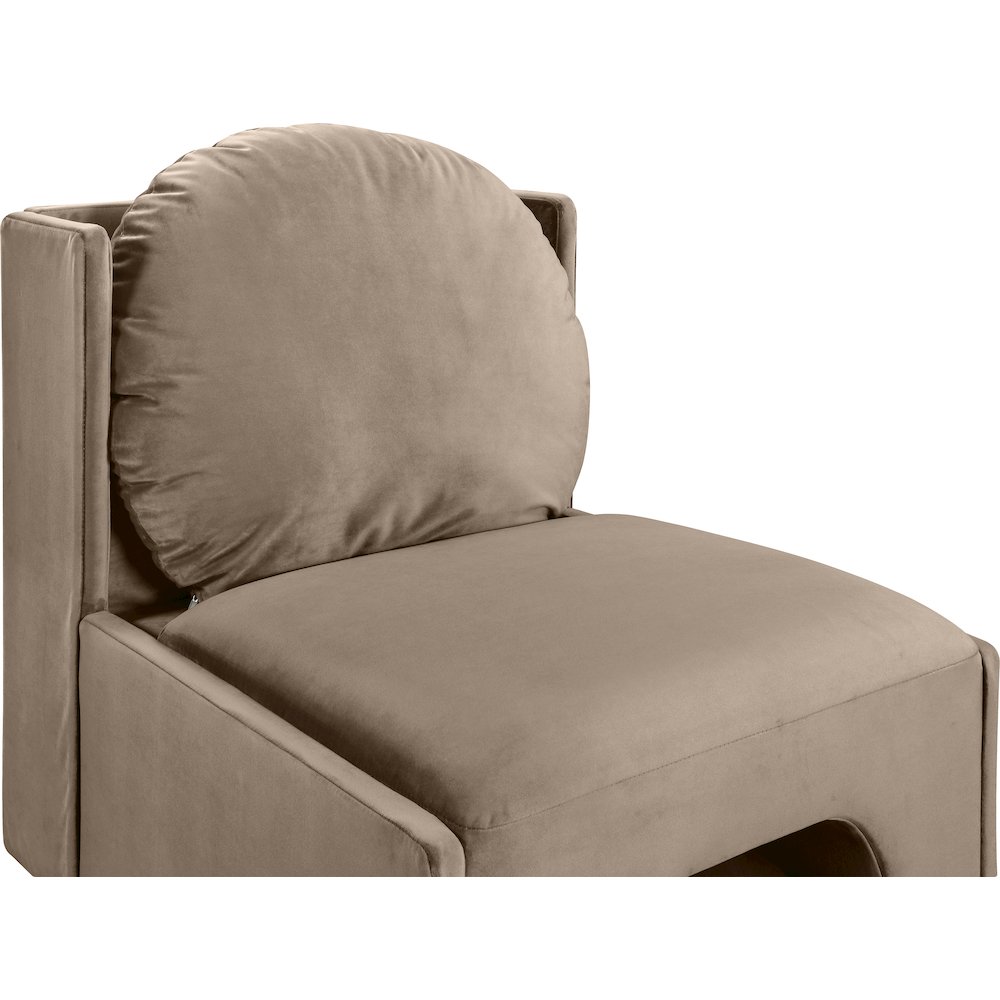 Sigma Taupe Velvet Accent Chair