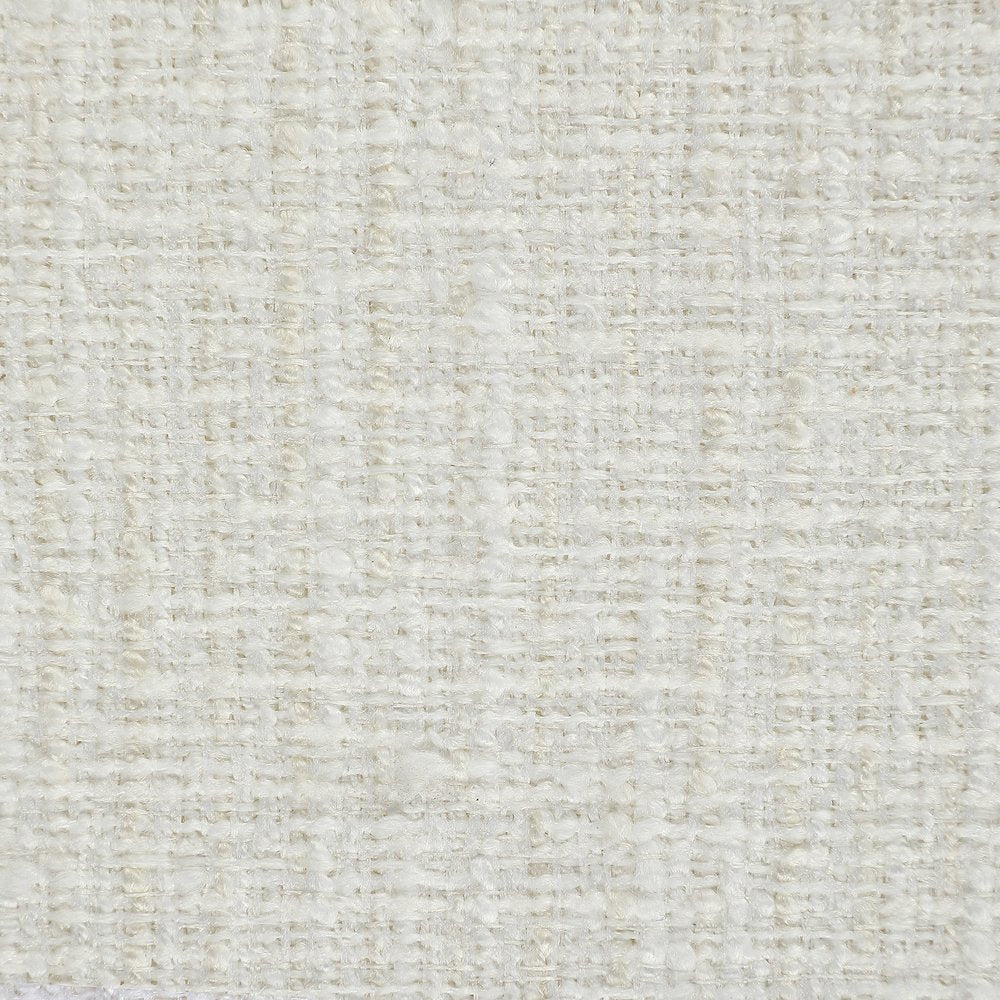 Nara Cream Linen Textured Fabric Upholstered Bench