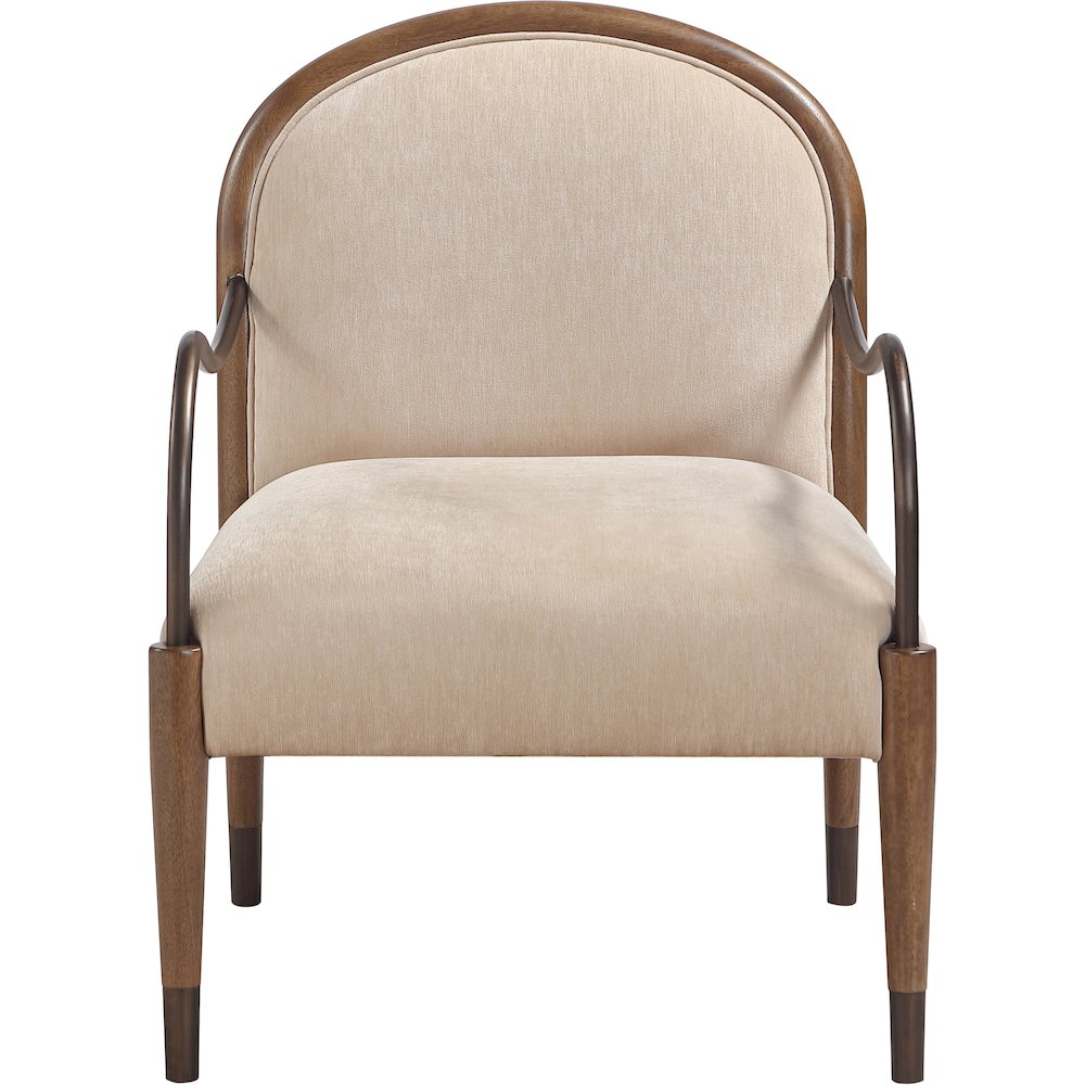 Cambria Beige Fabric Upholstered Accent Chair