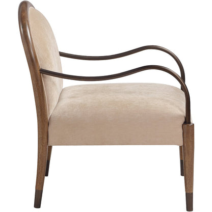 Cambria Beige Fabric Upholstered Accent Chair