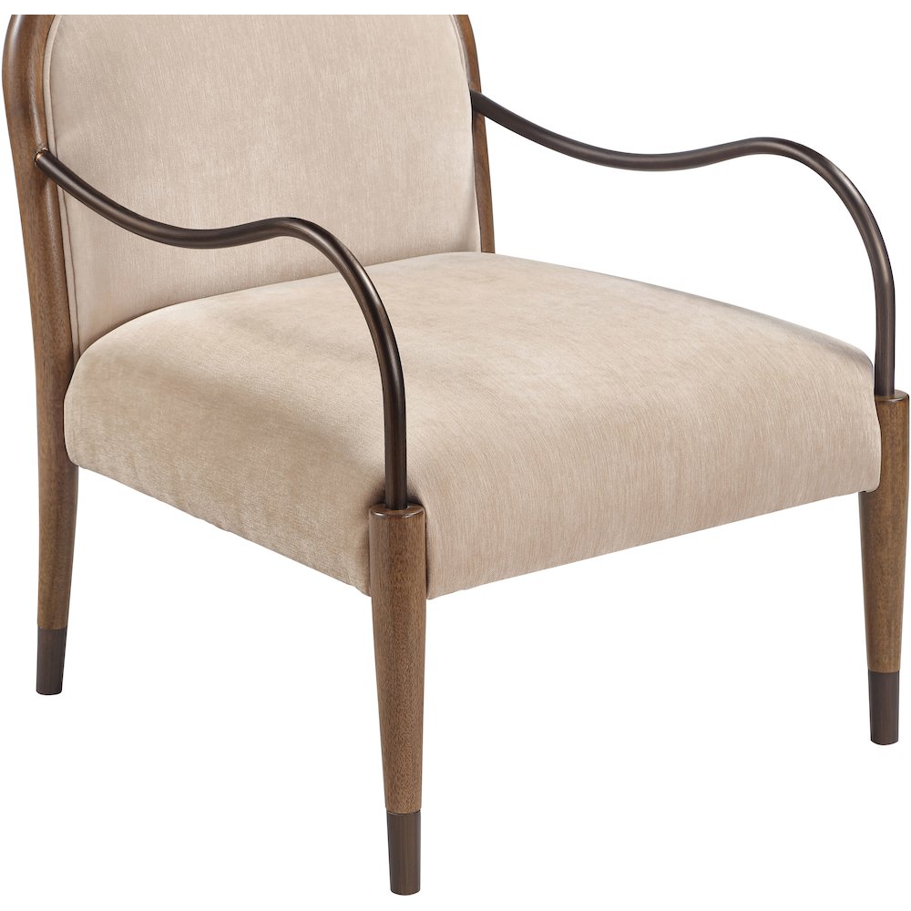 Cambria Beige Fabric Upholstered Accent Chair