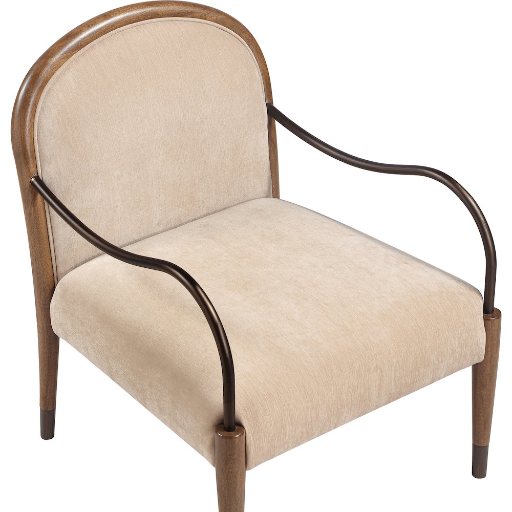 Cambria Beige Fabric Upholstered Accent Chair
