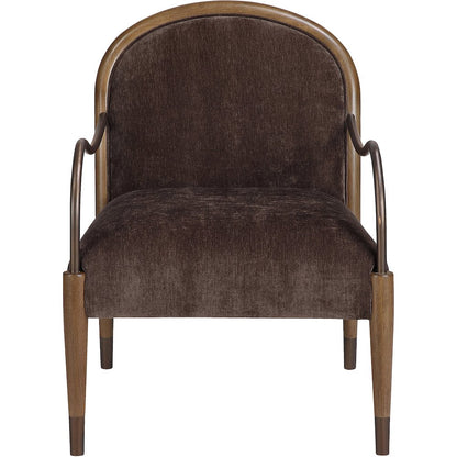 Cambria Brown Fabric Upholstered Accent Chair