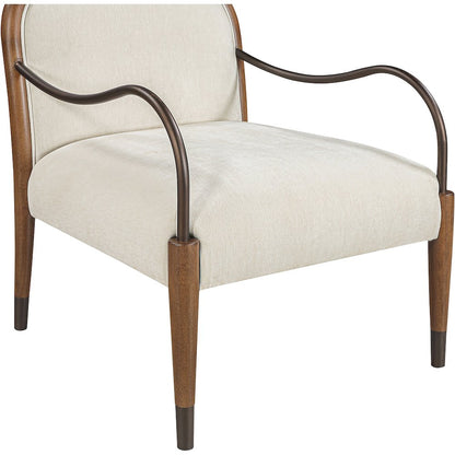 Cambria Cream Fabric Upholstered Accent Chair