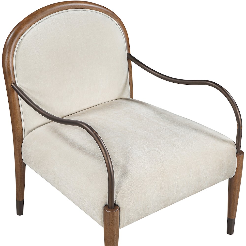 Cambria Cream Fabric Upholstered Accent Chair