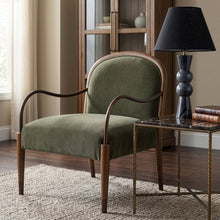 Cambria Green Fabric Upholstered Accent Chair