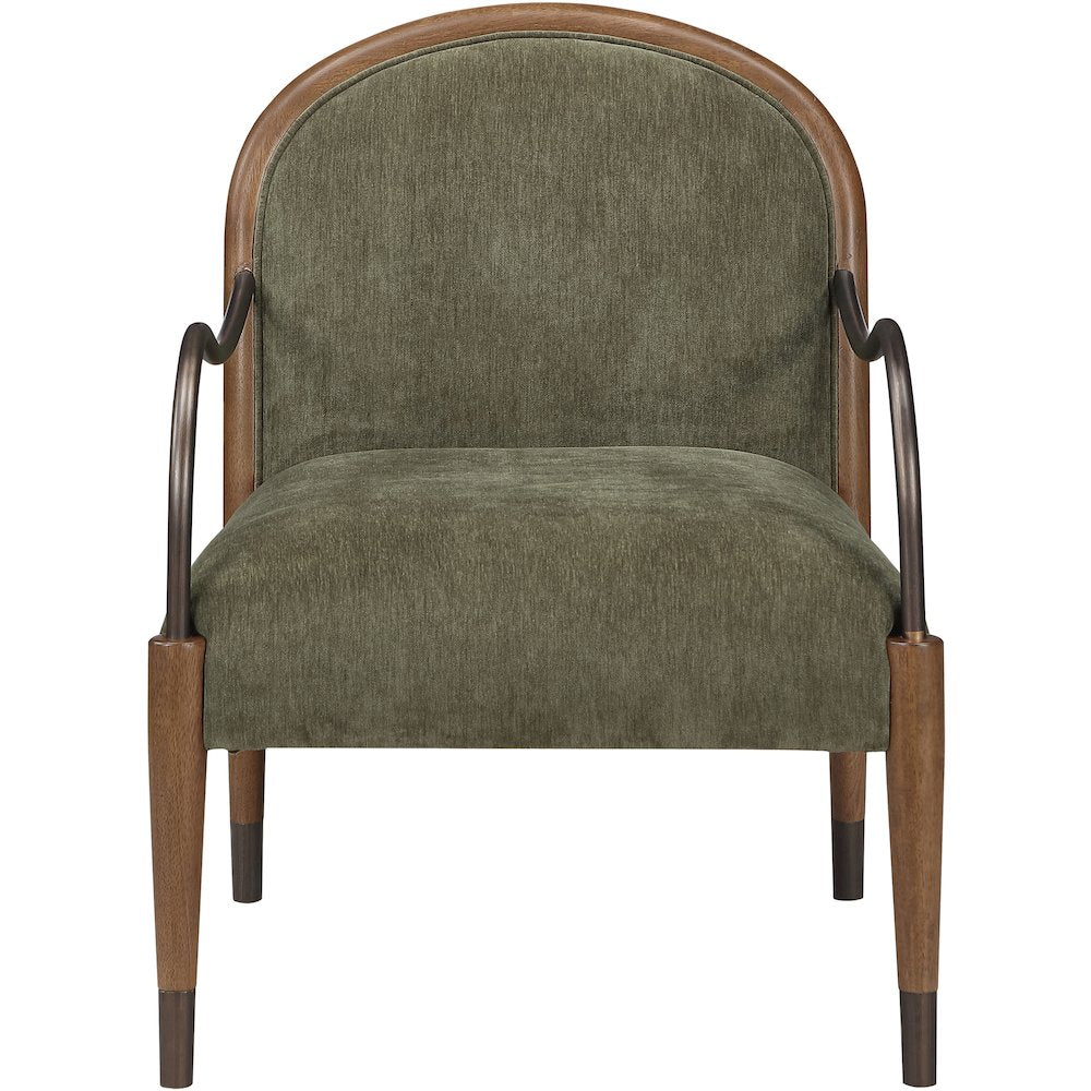 Cambria Green Fabric Upholstered Accent Chair