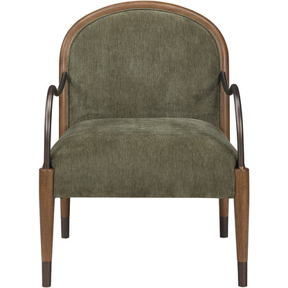 Cambria Green Fabric Upholstered Accent Chair