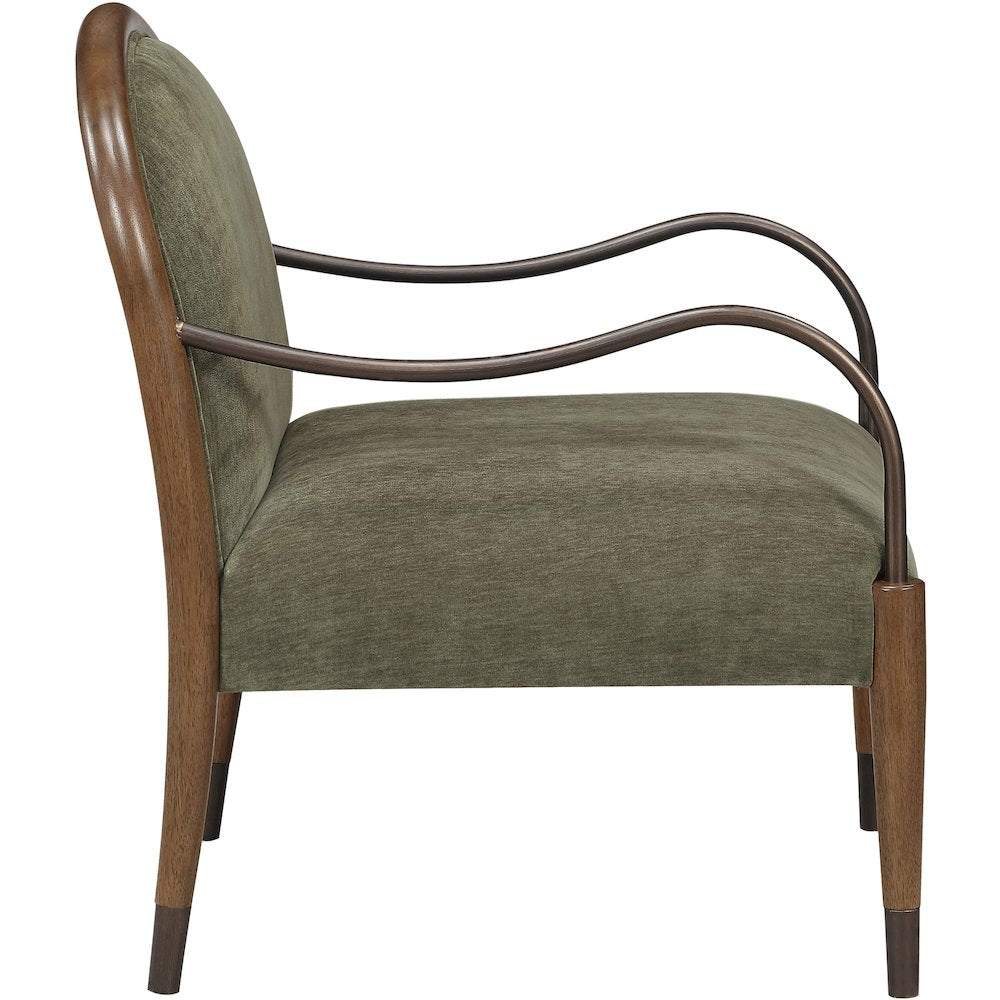 Cambria Green Fabric Upholstered Accent Chair