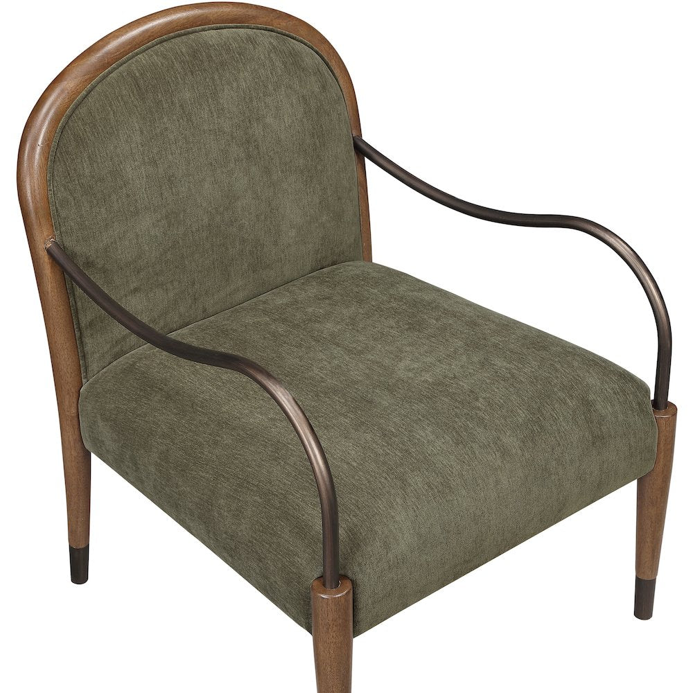 Cambria Green Fabric Upholstered Accent Chair